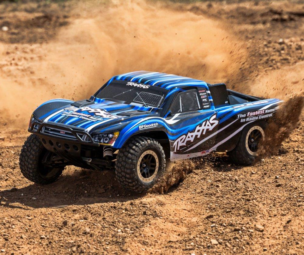 Traxxas Slash 2WD 1/10 RTR TQ Blå EHD Clipless USB - Med Batteri/Laddare - 7