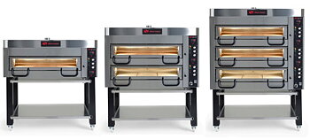 Pizzaugn B 1480 mm P60 Elektronisk i rostfritt med stativ Mora ovens