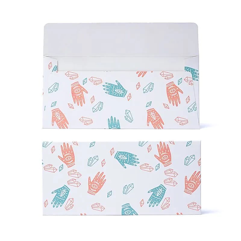 Presentkort kuvert gudomlig hand & ädelstenar