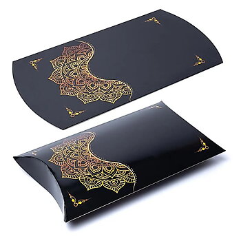Kuddlåda XL svart guld mandala