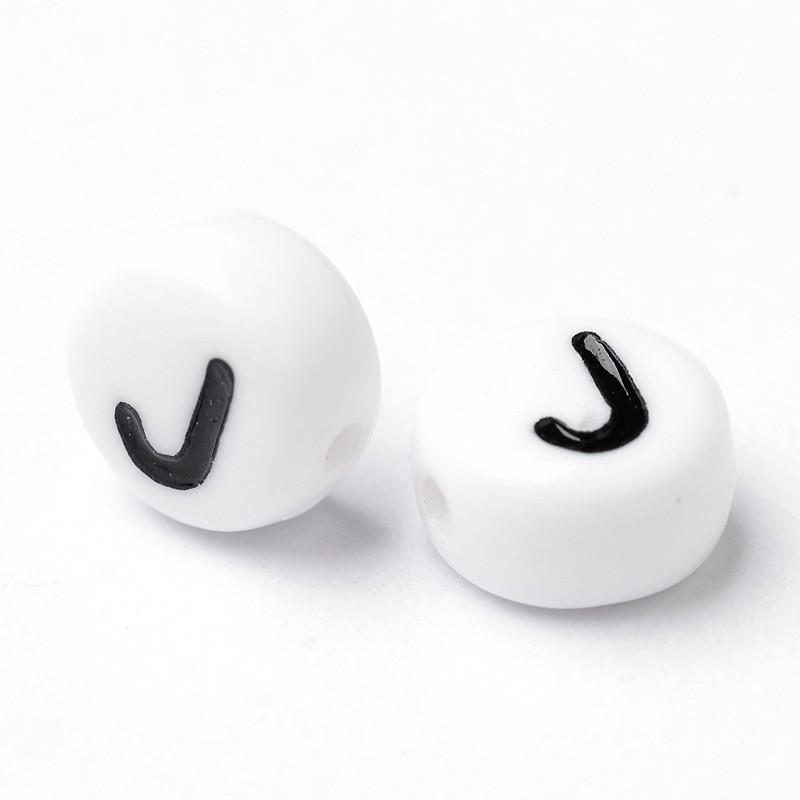 Bokstavspärlor vita 100-pack - 11