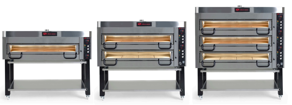 Pizzaugn B 1820 mm P80 Elektronisk i rostfritt med stativ Mora ovens