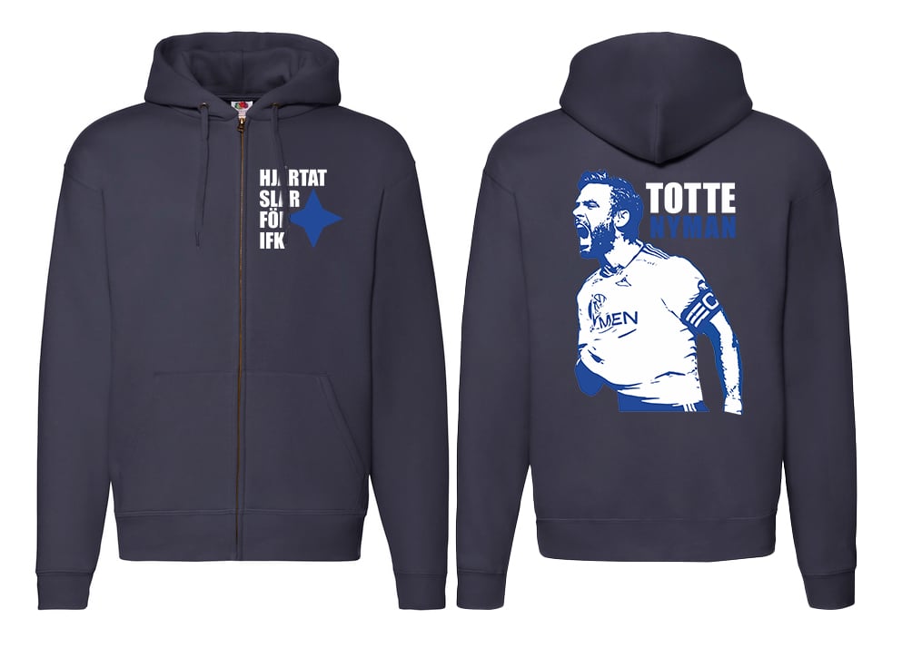 Hjärtat slår för IFK - Hoodie (Med dragkedja)