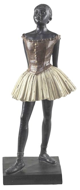 Ballerina staty inspirerad av Degas lilla dansös shabby chic lantlig stil Gårdsromantik