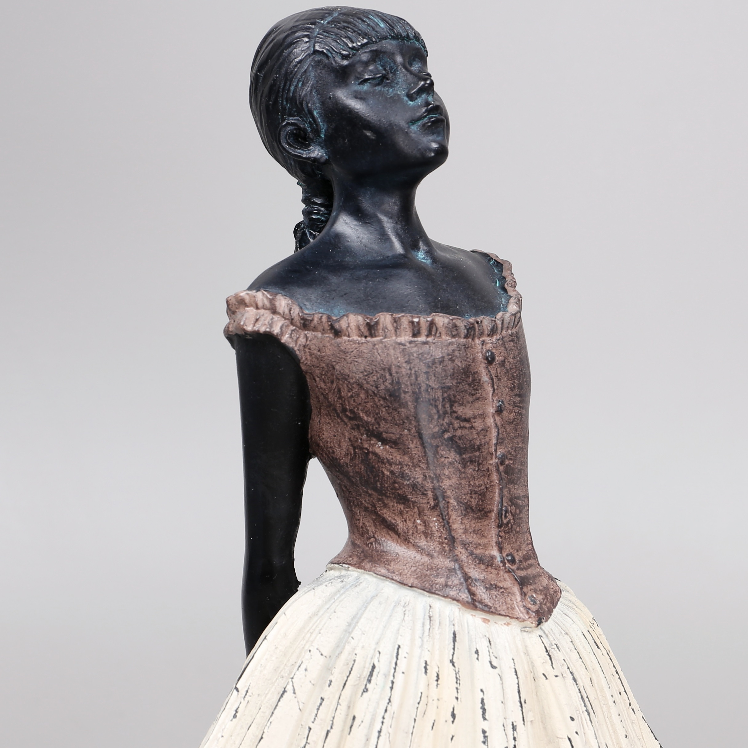 Ballerina staty inspirerad av Degas lilla dansös shabby chic lantlig stil Gårdsromantik - 2