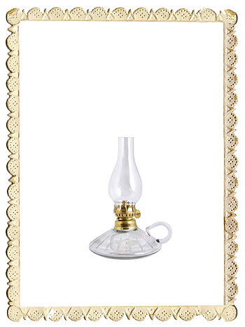 Fotogenlampa etsad m. handtag