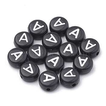Bokstavspärlor svarta 50-pack