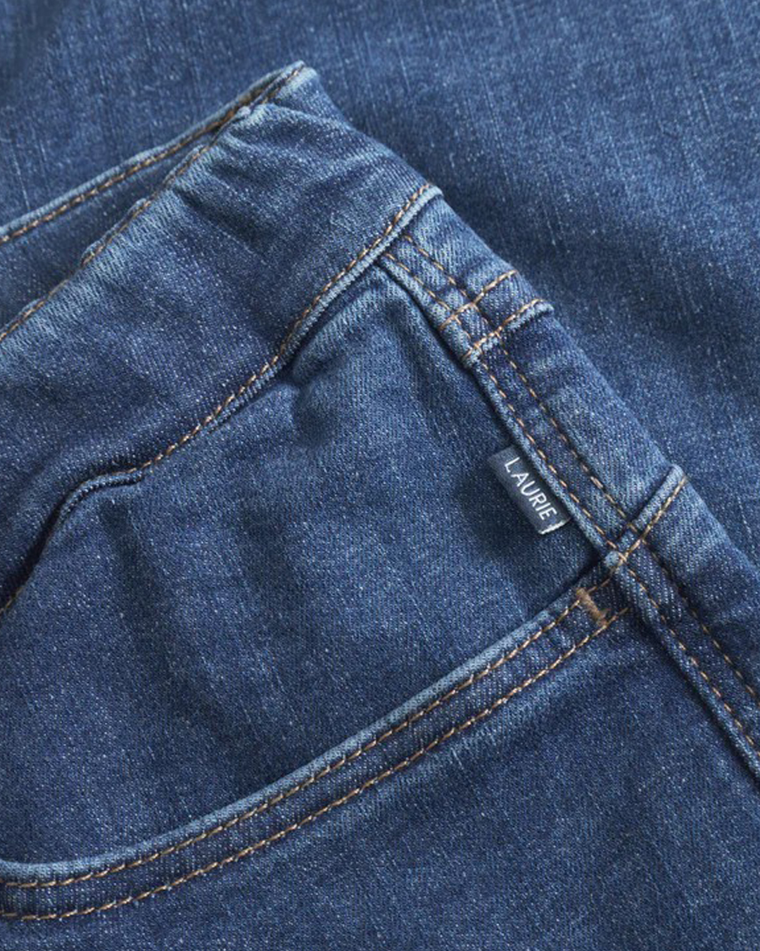Mirakelbyxa Hannah regular cropped mellanblå denim - 6