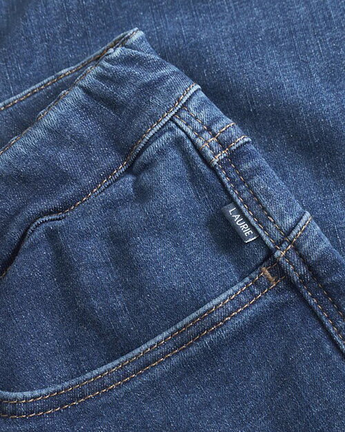 Mirakelbyxa Hannah regular cropped mellanblå denim - 6