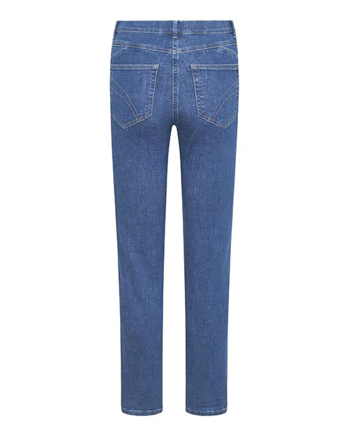 Mirakelbyxa Hannah regular cropped mellanblå denim - 5