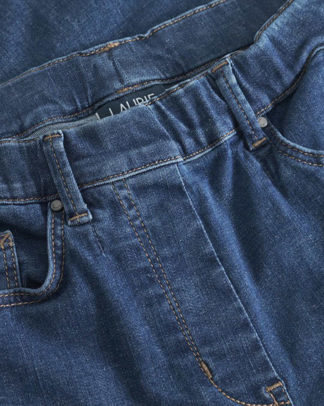 Mirakelbyxa Hannah regular cropped mellanblå denim - 7