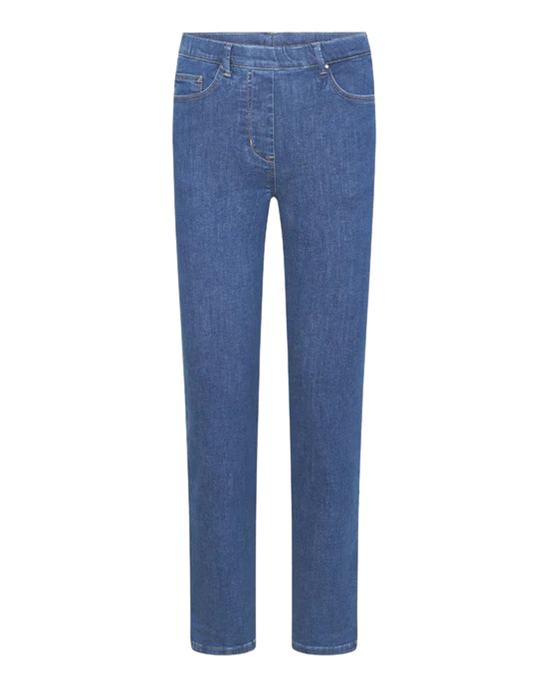 Mirakelbyxa Hannah regular cropped mellanblå denim - 4
