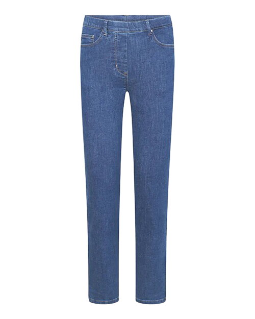 Mirakelbyxa Hannah regular cropped mellanblå denim - 4