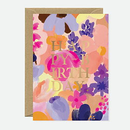Happy Birthday Flower Garden card