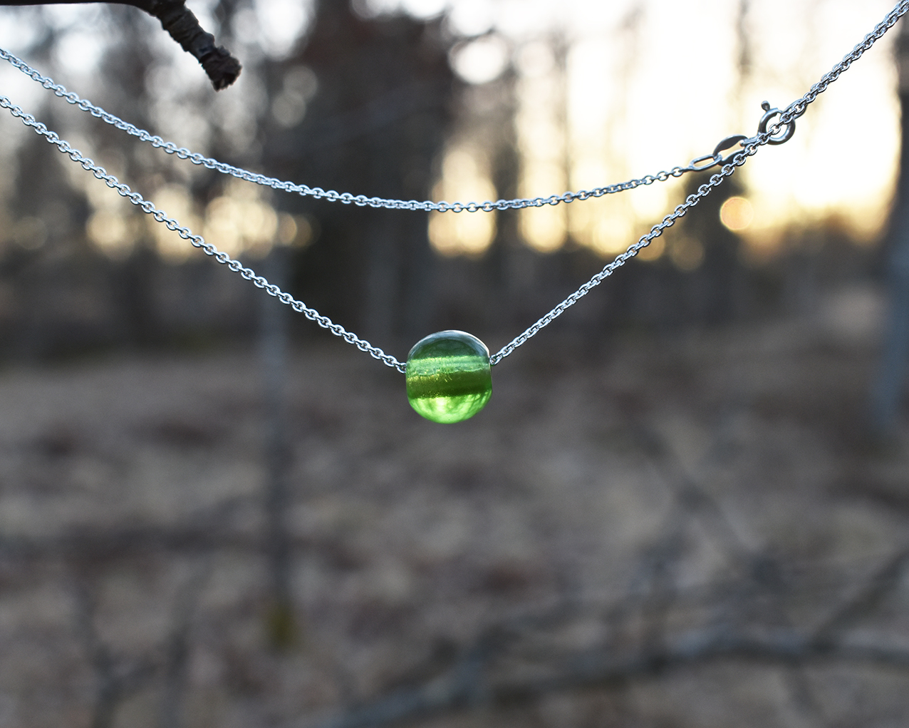 ELVES MOSSA - necklace in green 