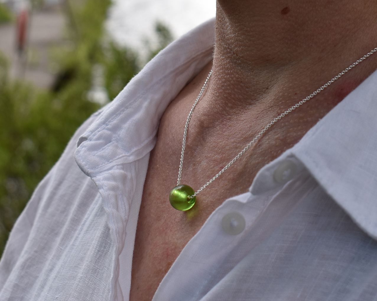 ELVES MOSSA - necklace in green  - 4