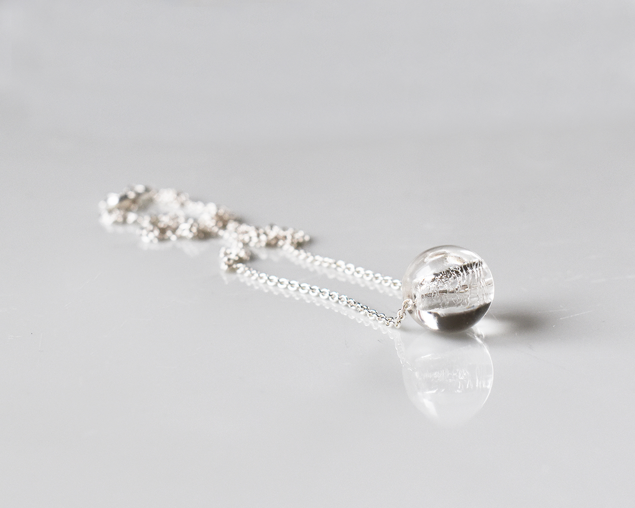 ELVES DROP - necklace in clear glass  - 2