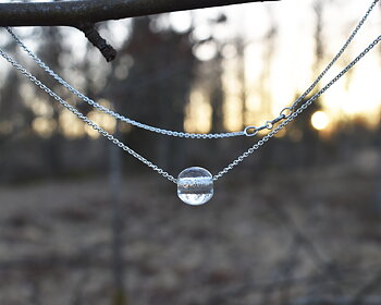 ELVES DROP - necklace in clear glass 