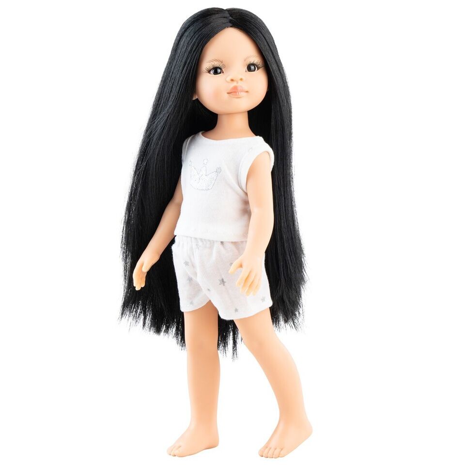 Docka Las Amigas Paola pyjamas långt hår