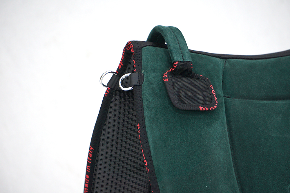 Atessa Ride pad / Bareback pad in suede (with stirrup attachments), ENGLISH GREEN - 6