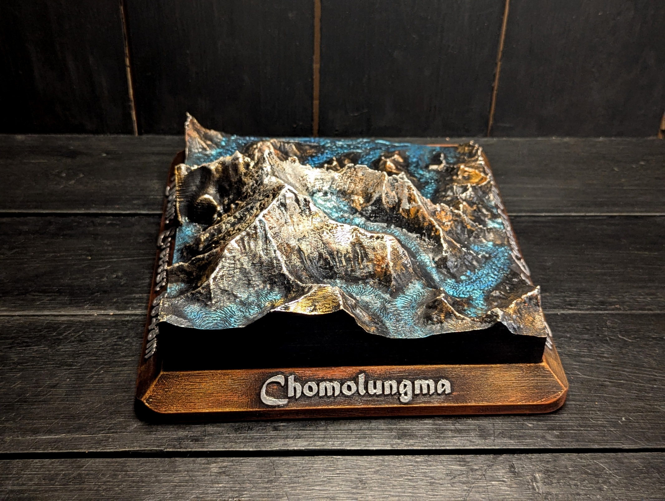 Handmålad 3D modell av Mount Everest  [L] - 7