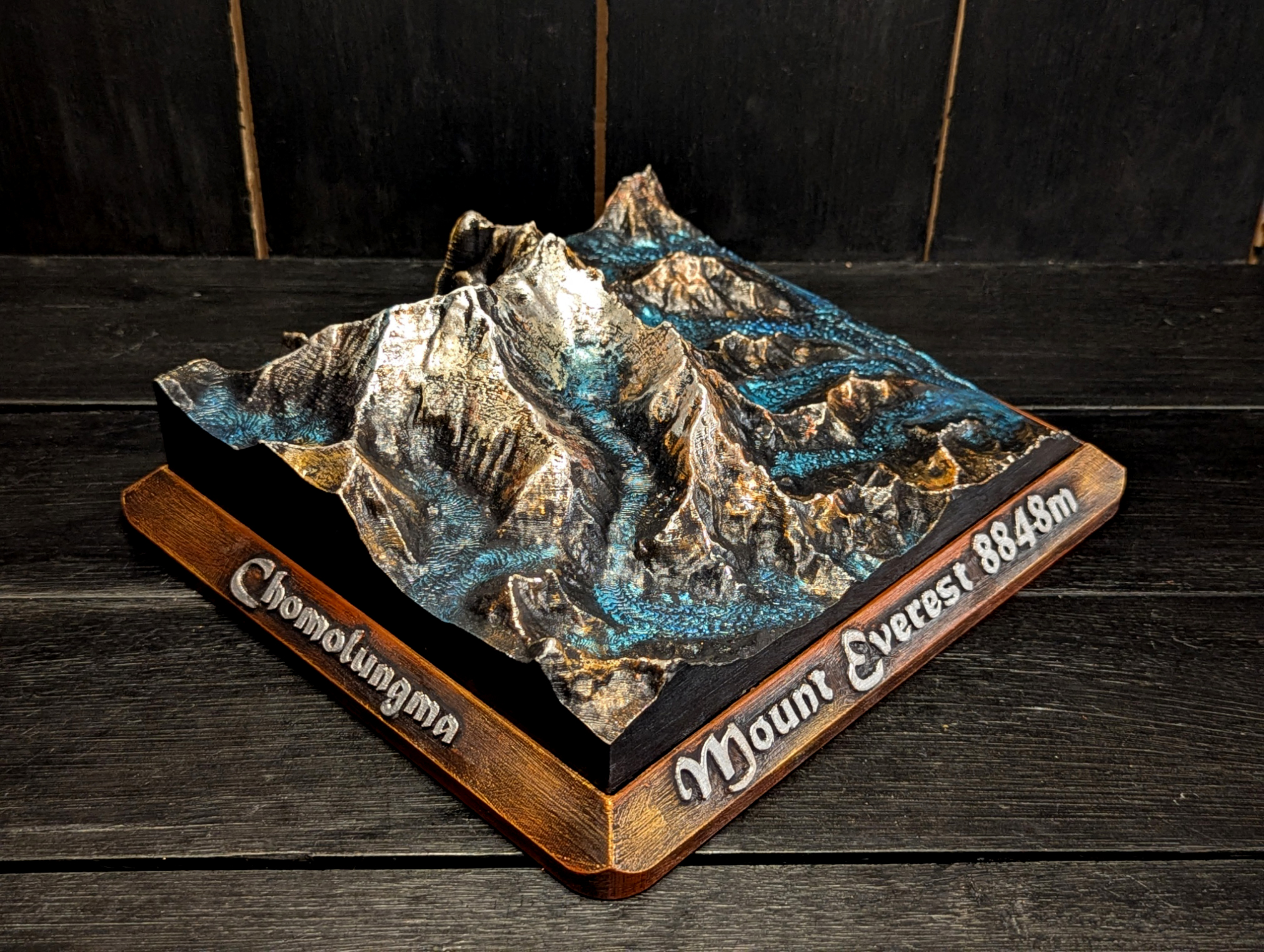 Handmålad 3D modell av Mount Everest  [L] - 8