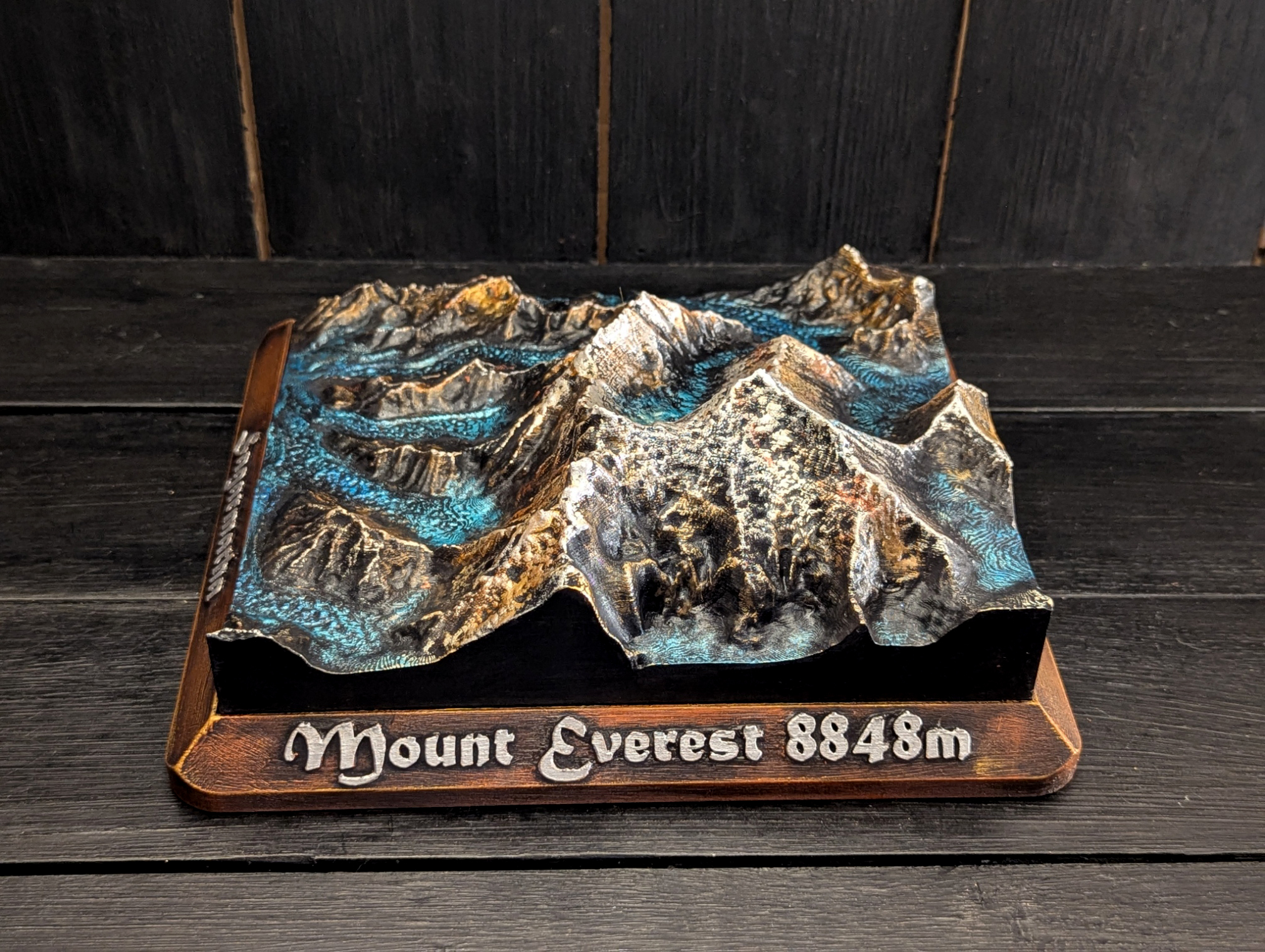 Handmålad 3D modell av Mount Everest  [L] - 5