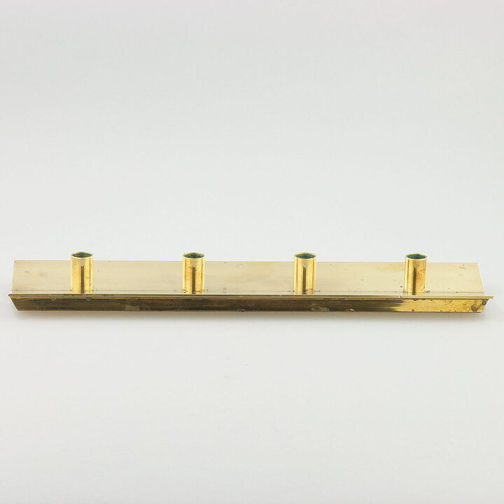 Pierre Forssell (1960s) Brass Candleholder Profil #69 32 cm (2)