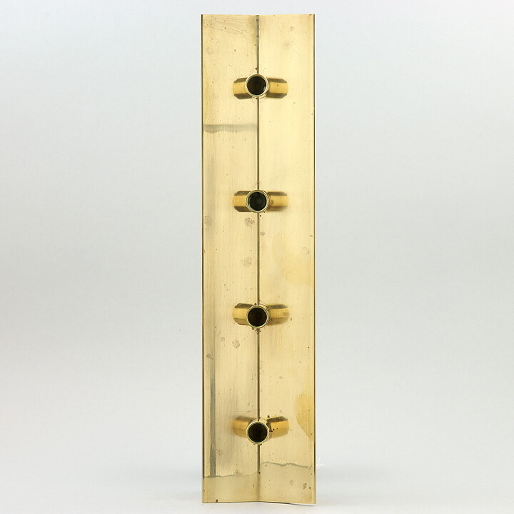 Pierre Forssell (1960s) Brass Candleholder Profil #69 32 cm (2)