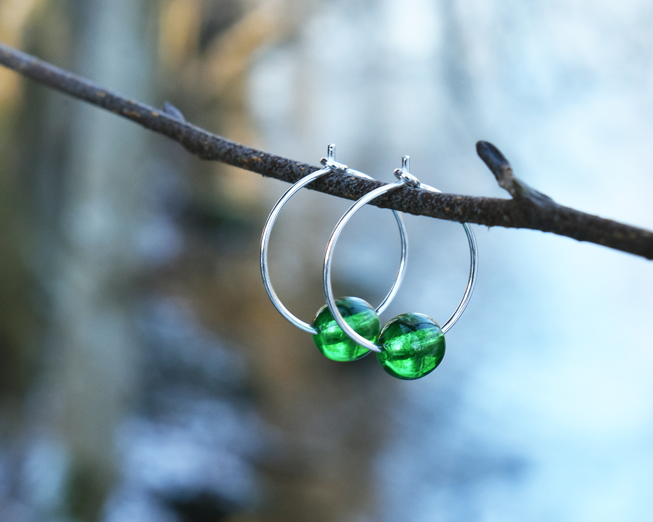 ELVES FIR TREE - green earrings  - 3