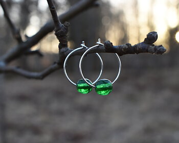 ELVES FIR TREE - green earrings 