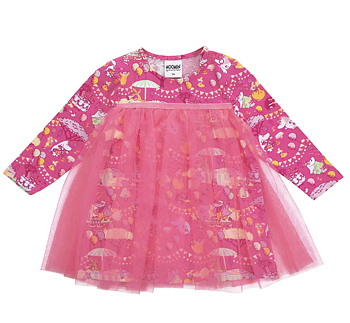 Moomin Baby Tulle Dress - Celebrate Aniline Red