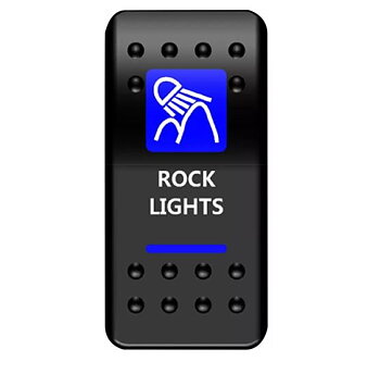 Strömbrytare för infällning "ROCK LIGHTS" BLÅ