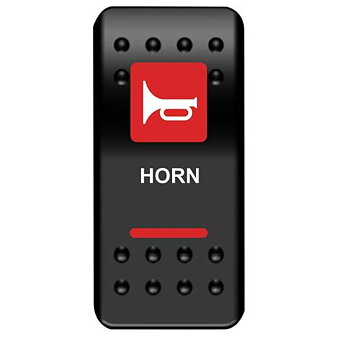 Strömbrytare för infällning "HORN" RÖD