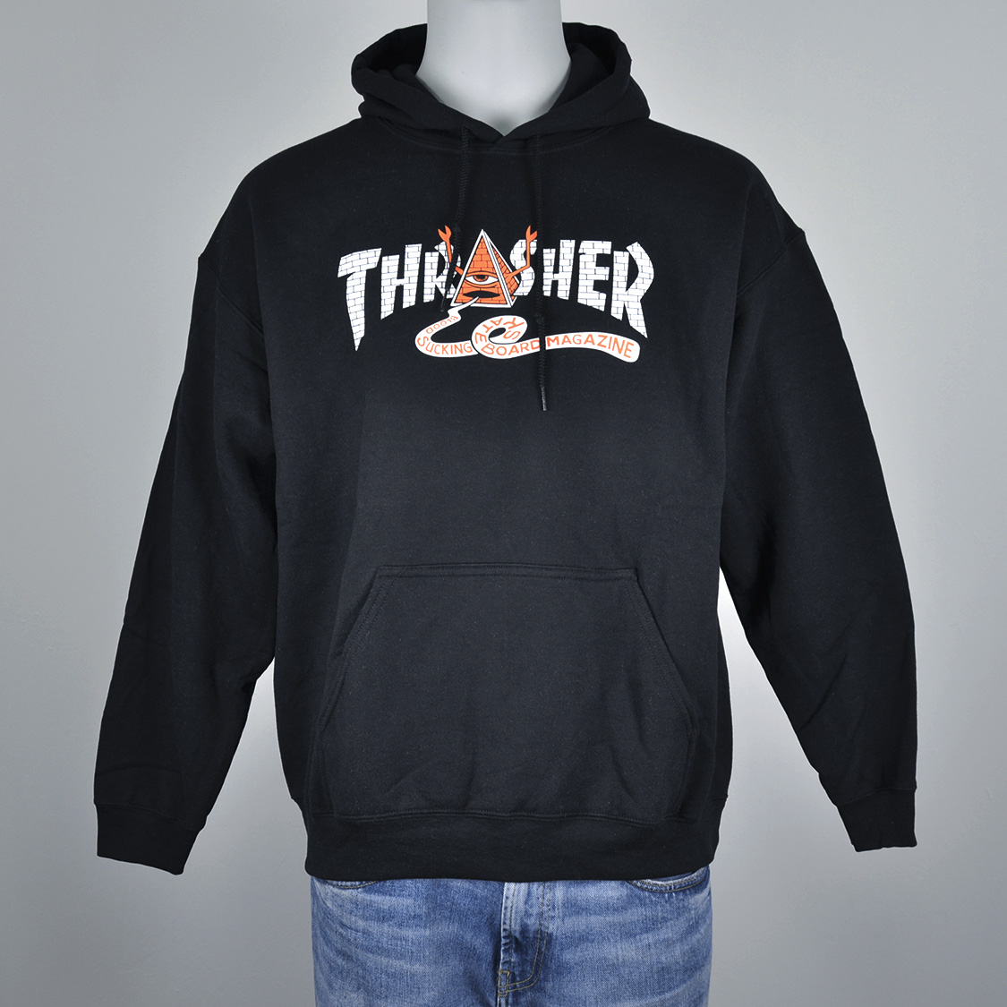 Thrasher x Toy Machine Pyramid Hood Black