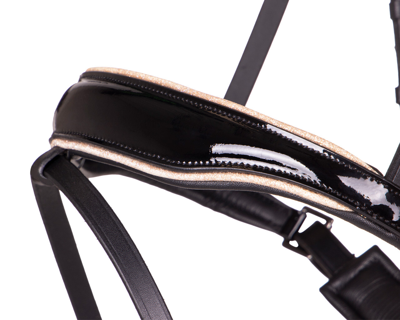 QHP Orlando Bridle - Black/Beige - Elegant