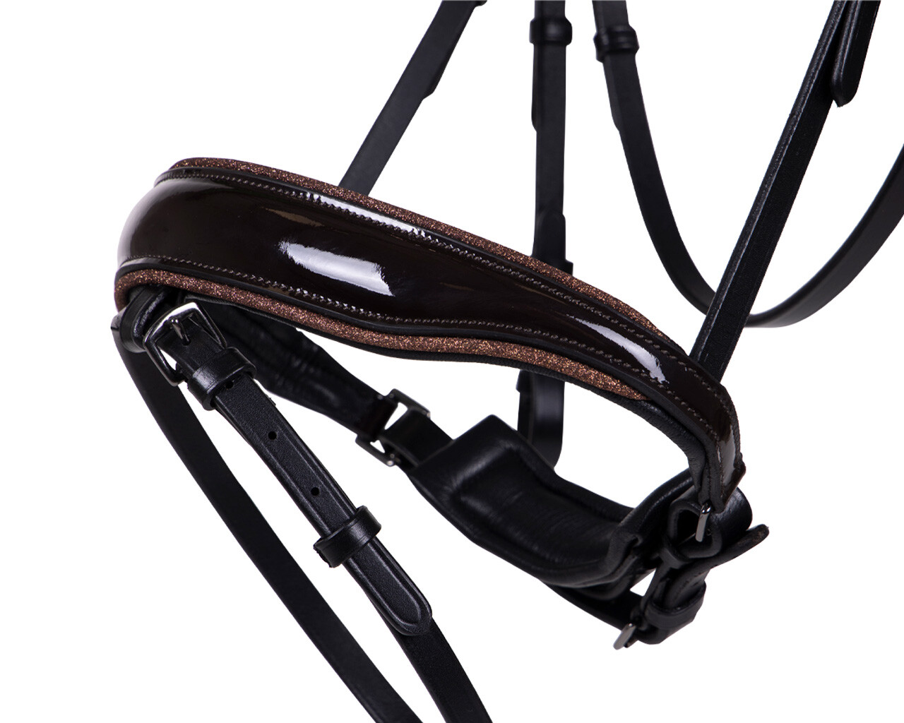 QHP Orlando Bridle - Black/Brown - Padded