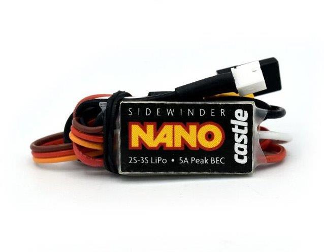 Castle SIDEWINDER NANO MICRO ESC 2-3S 1/18-1/24 Plug & Play
