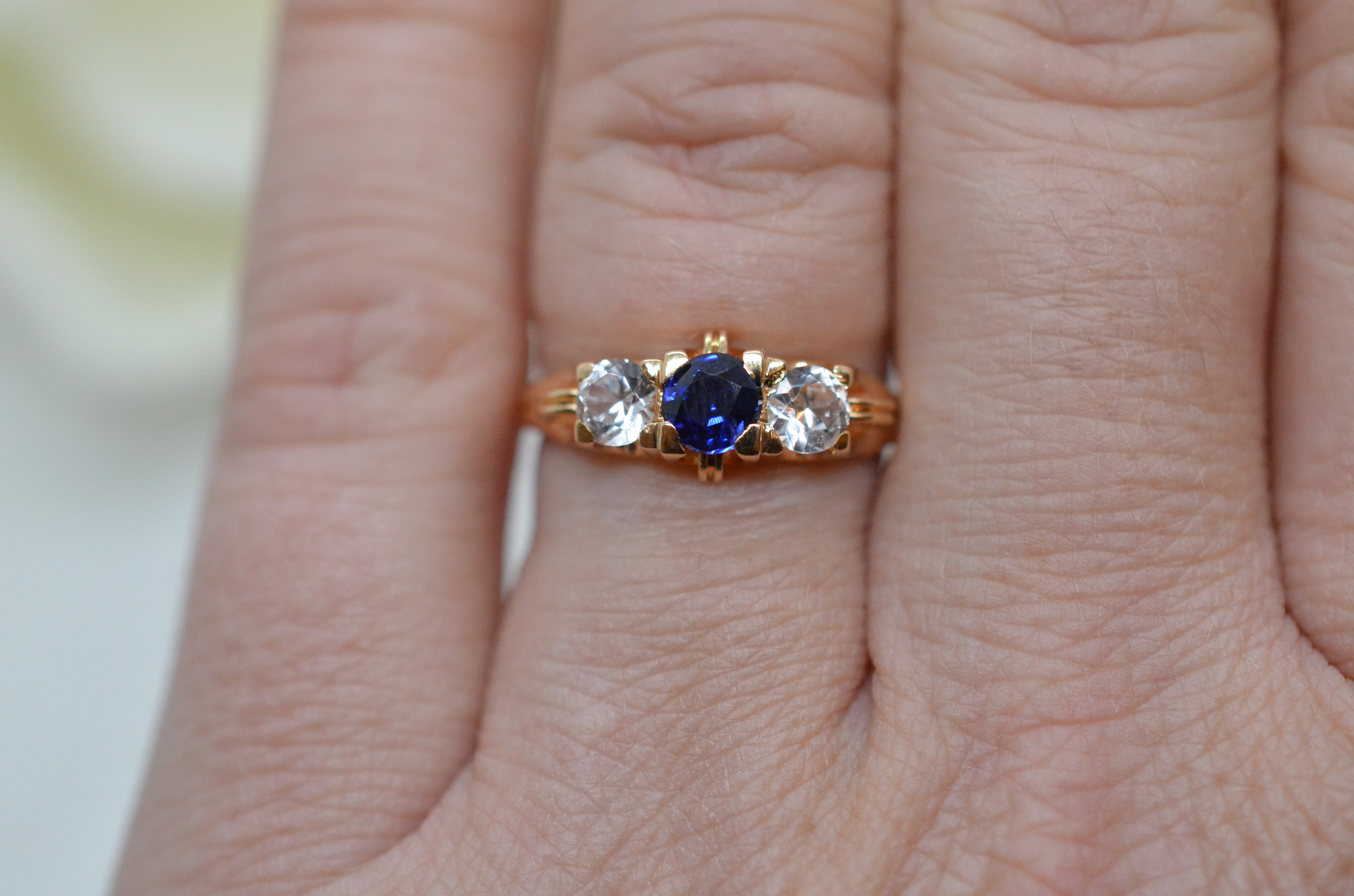 Vintage 18k ring - 5