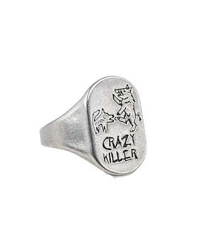 Jernhest - Bo Crazy Killer Ring - Opolerad Silver