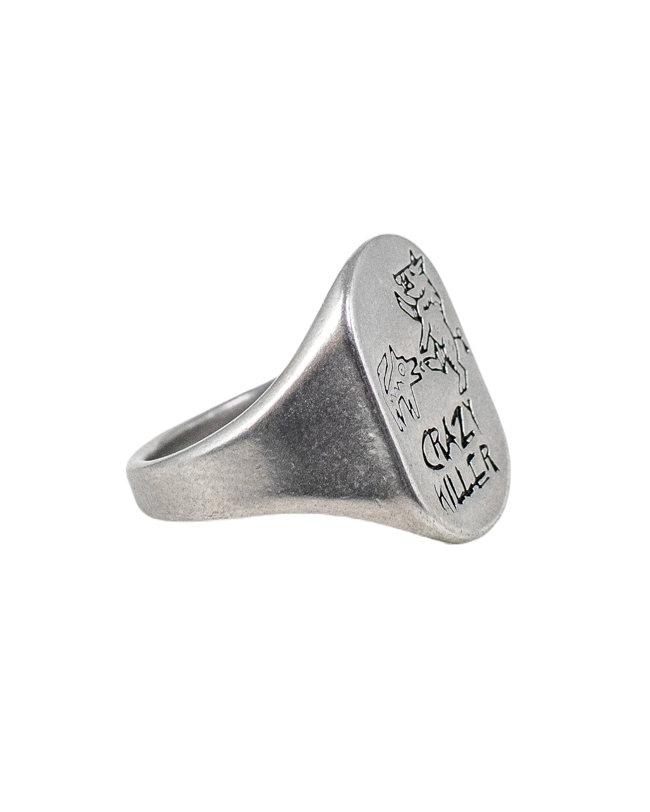 Jernhest - Bo Crazy Killer Ring - Opolerad Silver - 2
