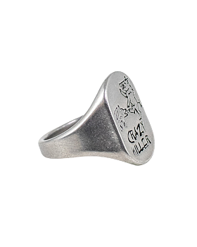 Jernhest - Bo Crazy Killer Ring - Opolerad Silver