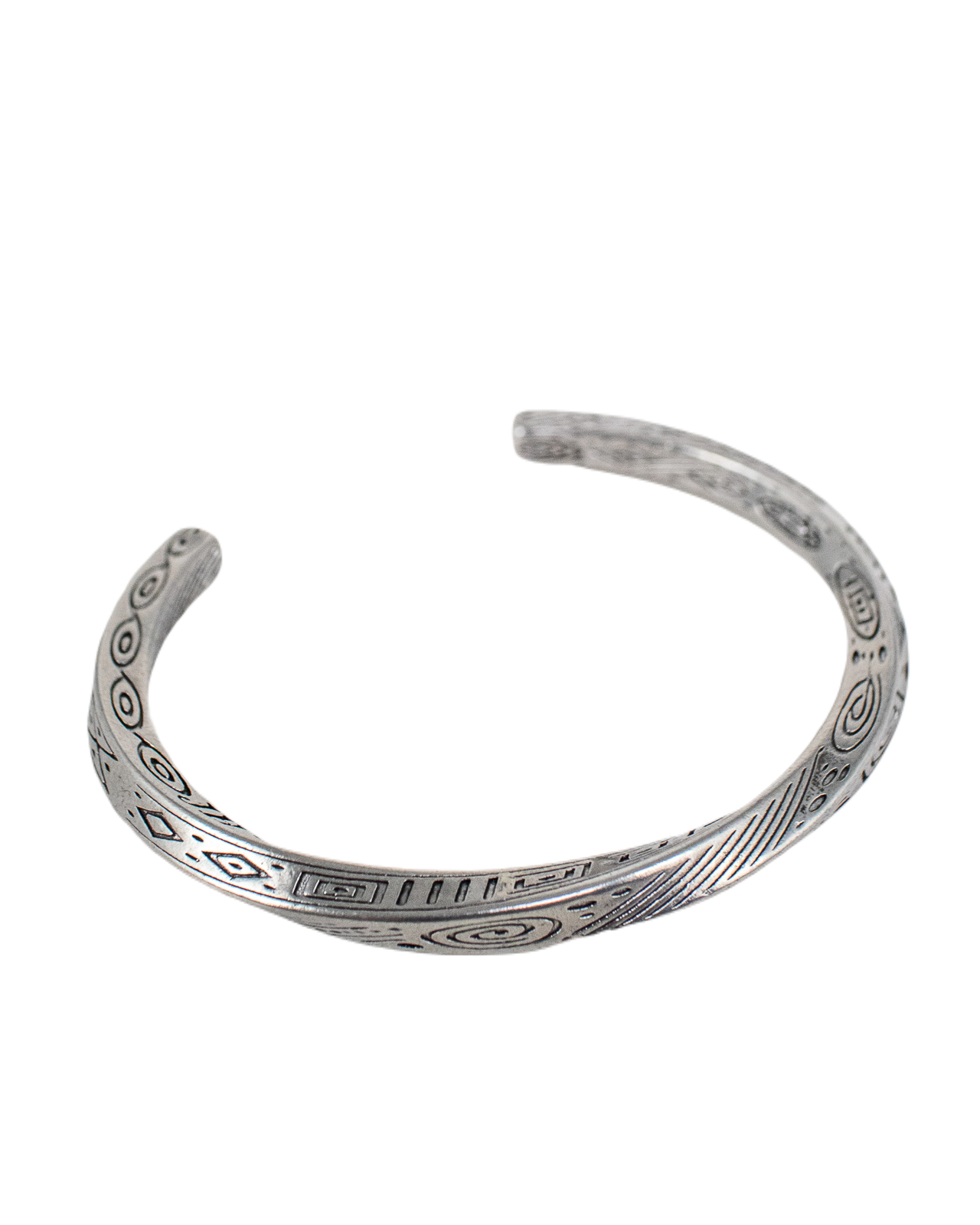 Jernhest - Tomb Armband - Skruvad Armlänk - Opolerad Silver - 2