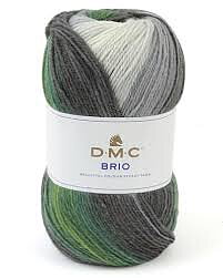 DMC Brio 422 Stickfasthet 22 maskor per 10 cm på stickor 4,0 mm