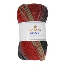 DMC Brio 423 Stickfasthet 22 maskor per 10 cm på stickor 4,0 mm