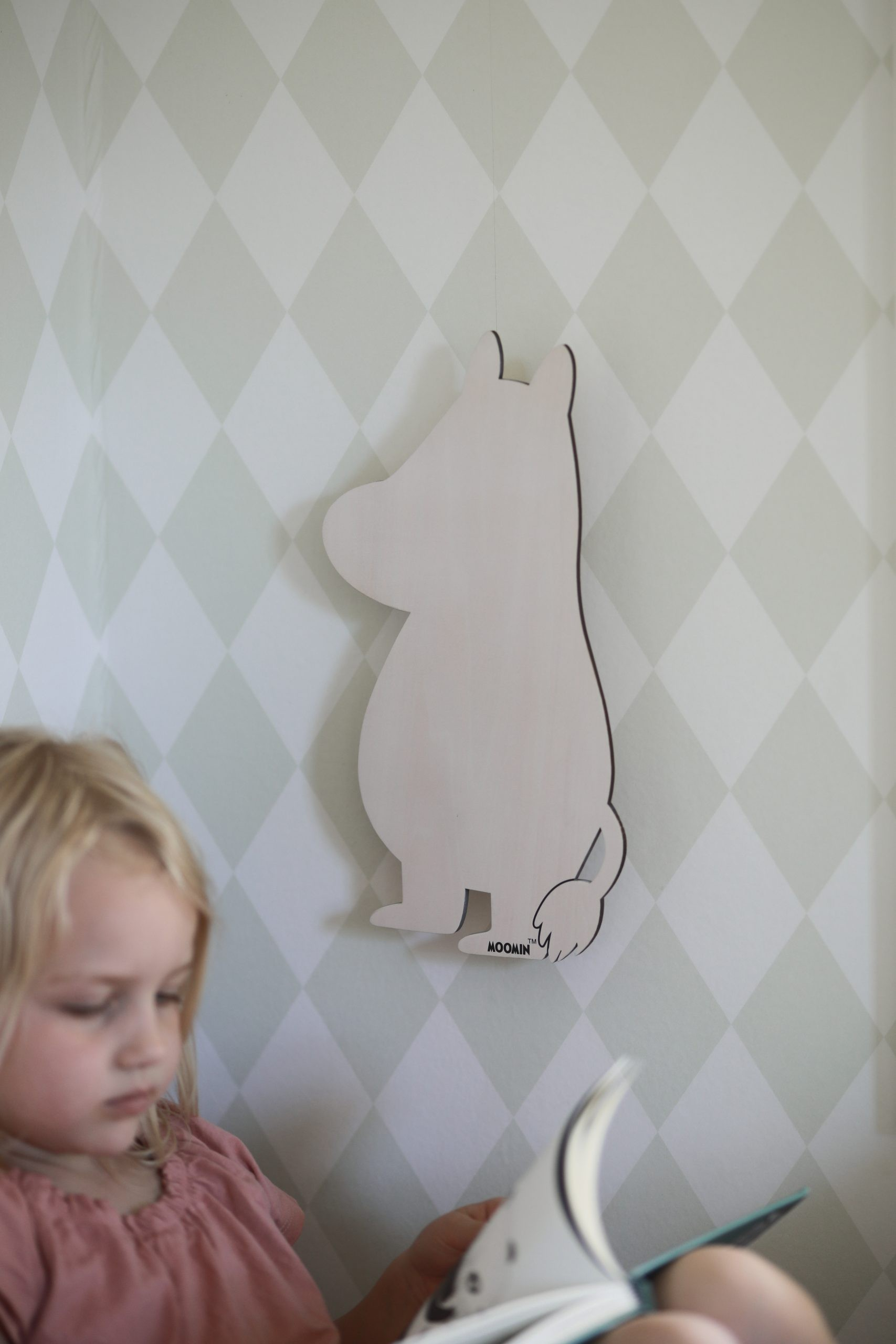 Rätt Start Nattlampa i trä, Vitbetsad Mumin - 2
