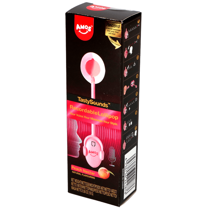TastySounds Peach Audio Lollipop Recordable (12 g)