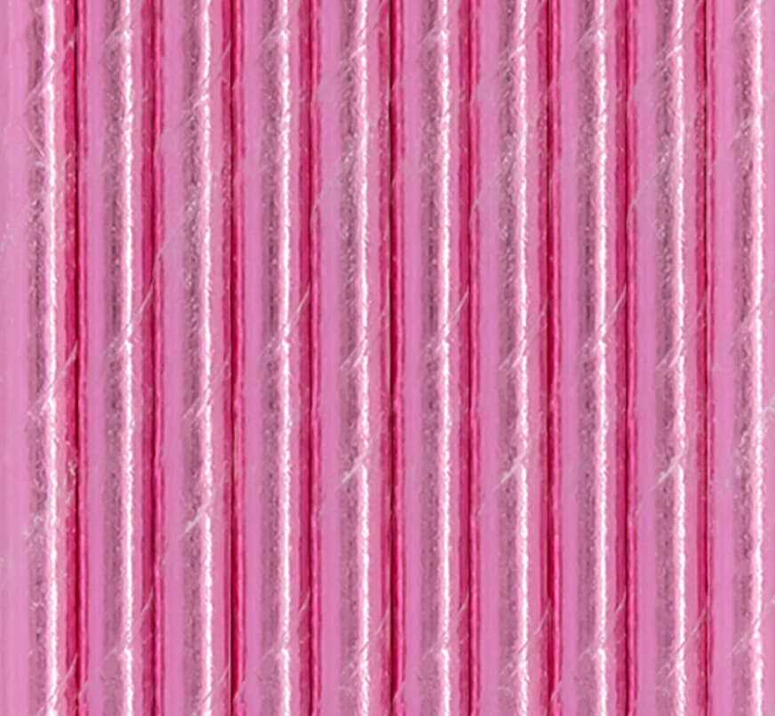 Sugrör - Ljusrosa metallic
