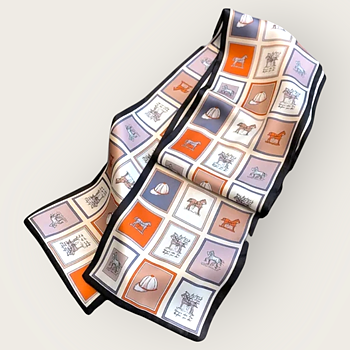 Classic equestrian long scarf