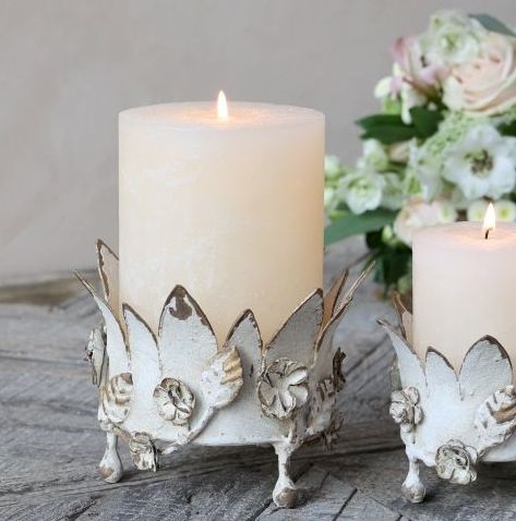 Ljuslykta krona rosor shabby chic lantlig stil - 2